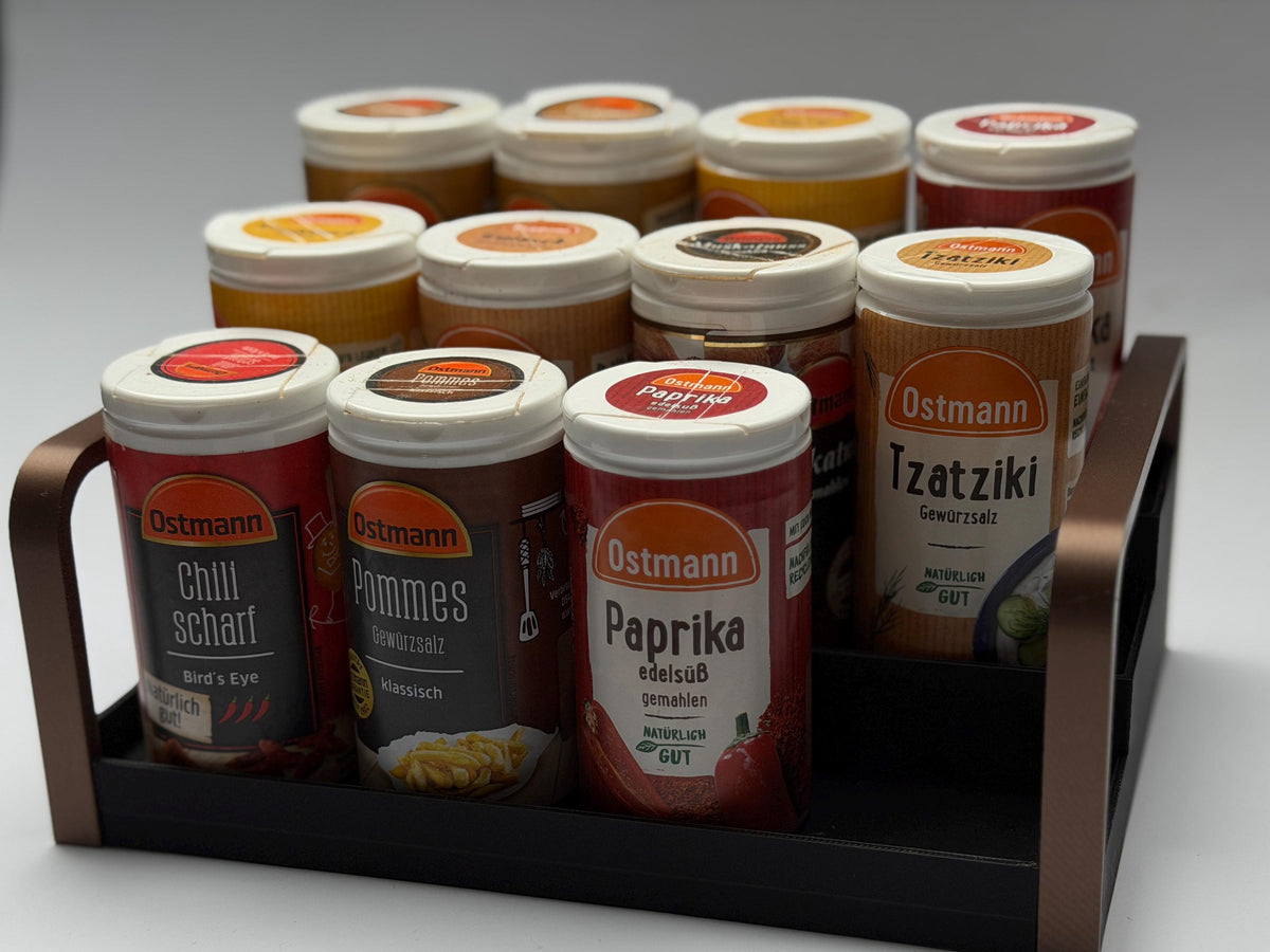 Gewürzregal für Ostmann, Aldi, Rewe, Penny & Lidl Dosen