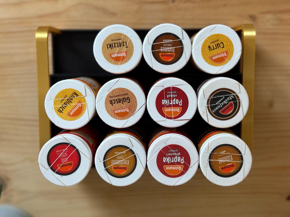 Gewürzregal für Ostmann, Aldi, Rewe, Penny & Lidl Dosen