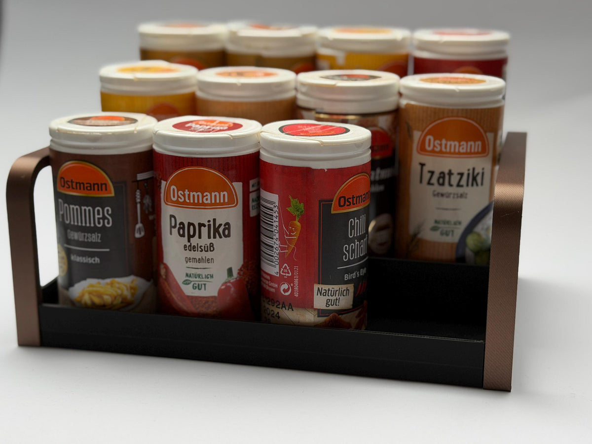 Gewürzregal für Ostmann, Aldi, Rewe, Penny & Lidl Dosen