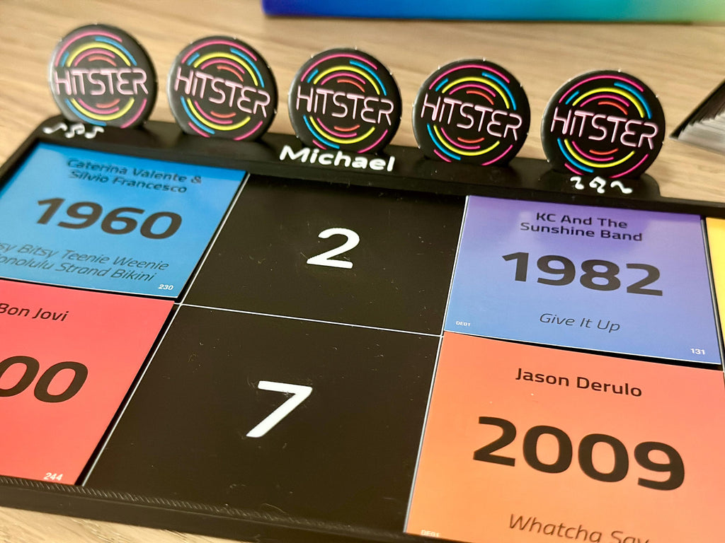 Hitster Spielbrett personalisiert – Zeitlinie Kartenhalter