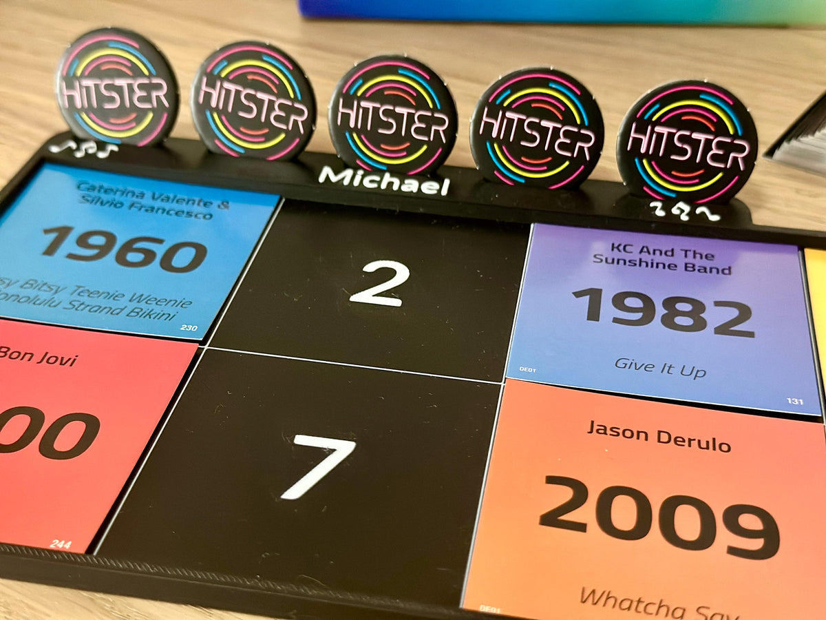 Hitster Spielbrett personalisiert – Zeitlinie Kartenhalter