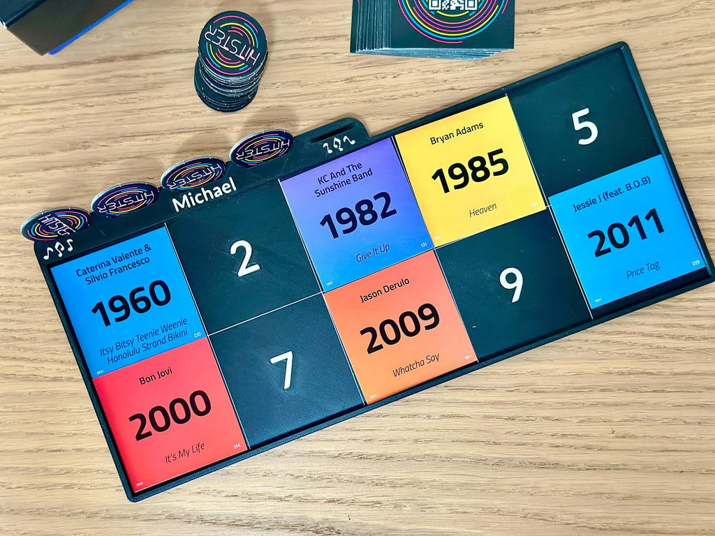 Hitster Spielbrett personalisiert – Zeitlinie Kartenhalter