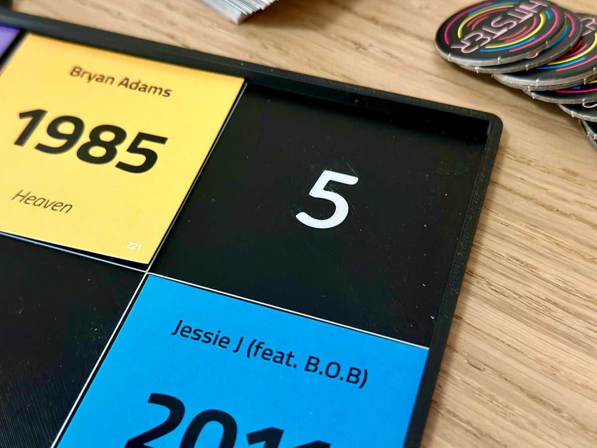 Hitster Spielbrett personalisiert – Zeitlinie Kartenhalter