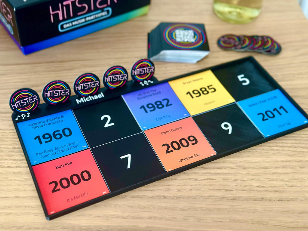 Hitster Spielbrett personalisiert – Zeitlinie Kartenhalter