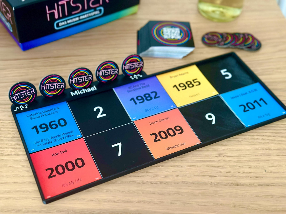Hitster Spielbrett personalisiert – Zeitlinie Kartenhalter