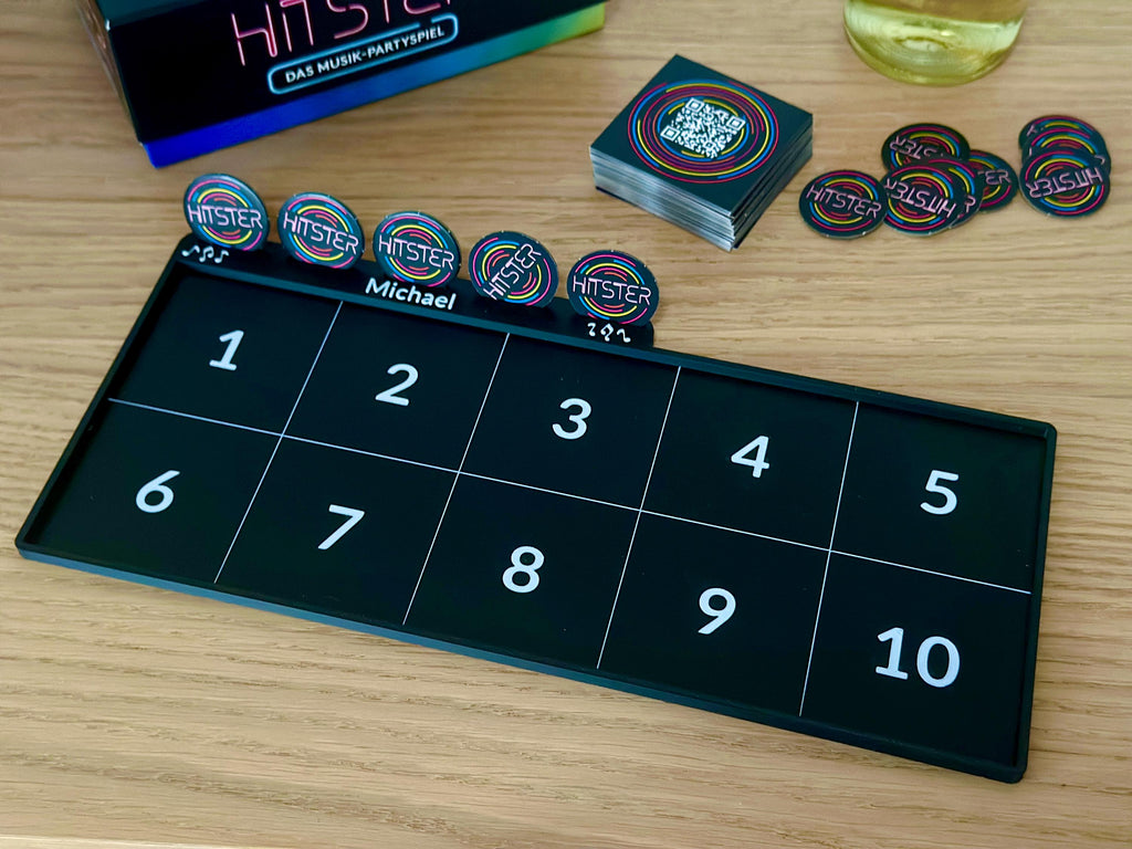 Hitster Spielbrett personalisiert – Zeitlinie Kartenhalter