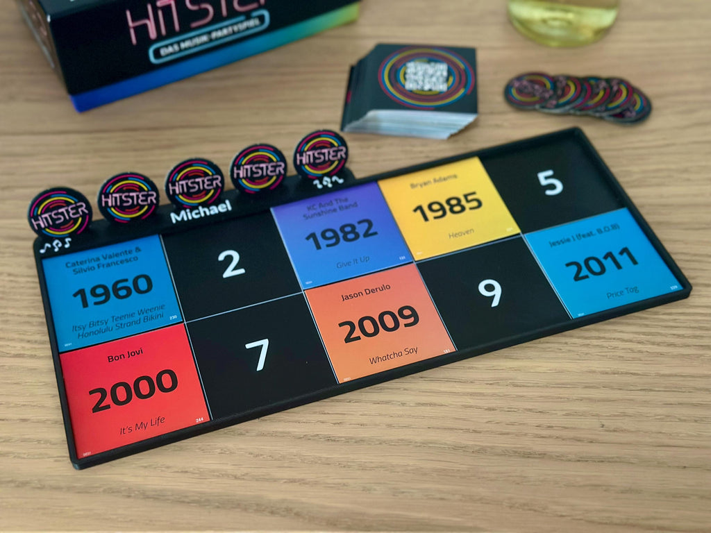 Hitster Spielbrett Timeline Organizer 3D-Druck personalisiert