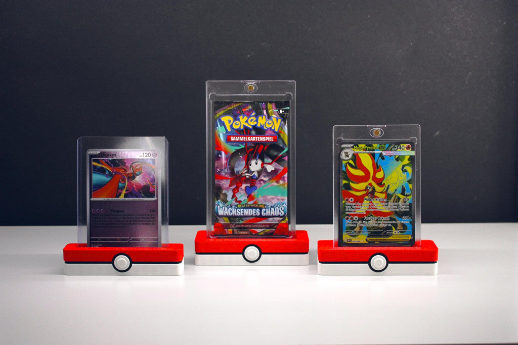 Pokeball Ständer für Sammelkarten – Toploader & One Touch