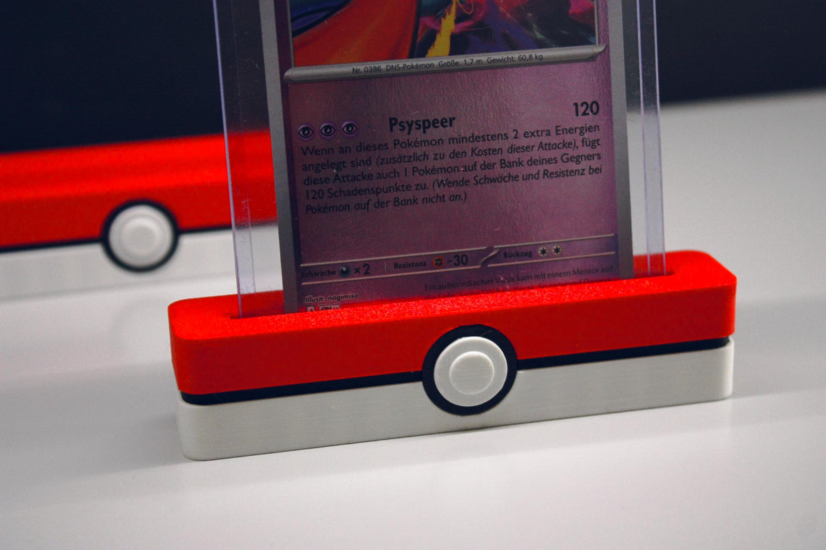 Pokeball Ständer für Sammelkarten – Toploader & One Touch