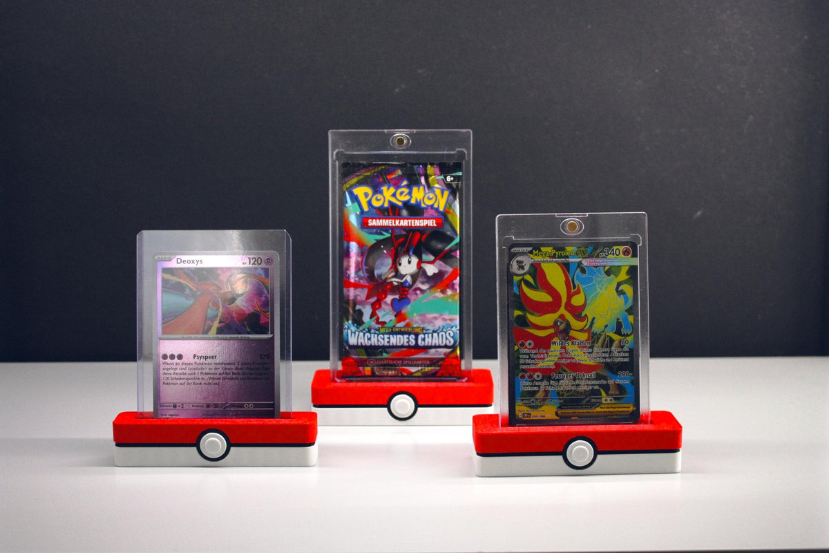 Pokeball Ständer für Sammelkarten – Toploader & One Touch