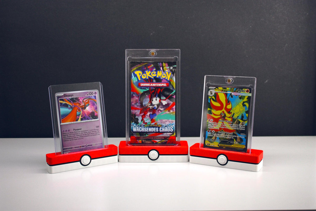 Pokeball Ständer für Sammelkarten – Toploader & One Touch