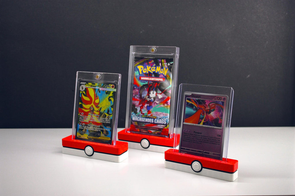 Pokeball Ständer für Sammelkarten – Toploader & One Touch