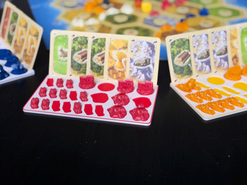 Catan Spielertableau – Kartenhalter & Figurenablage