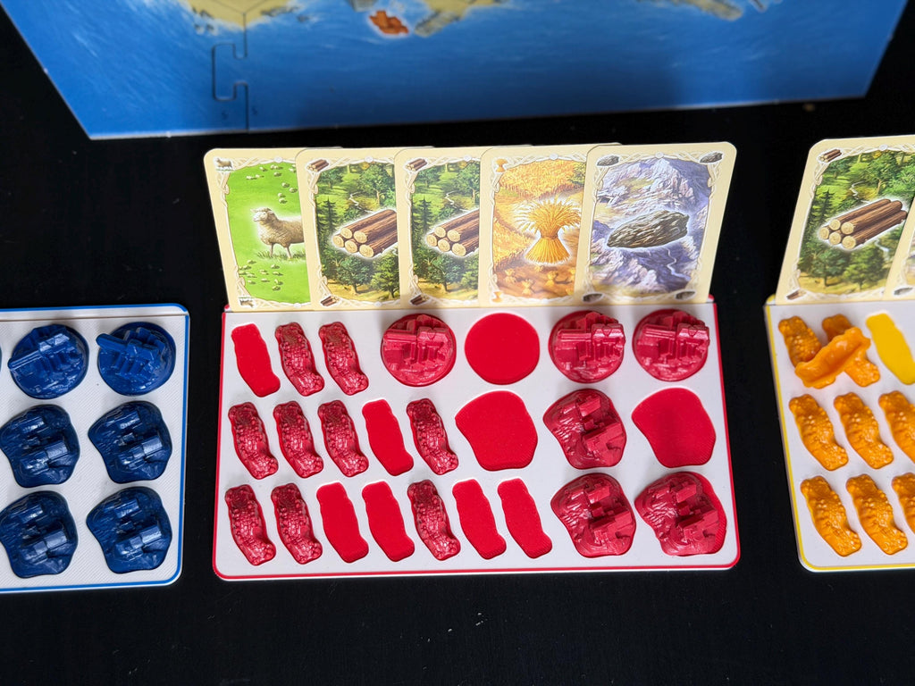 Catan Spielertableau – Kartenhalter & Figurenablage