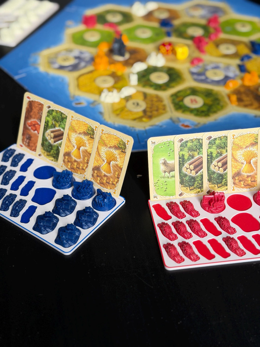 Catan Spielertableau – Kartenhalter & Figurenablage